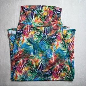 Lularoe Summery Colorful Palm Leaf Printed Maxi Skirt Dress Women’s Size Medium